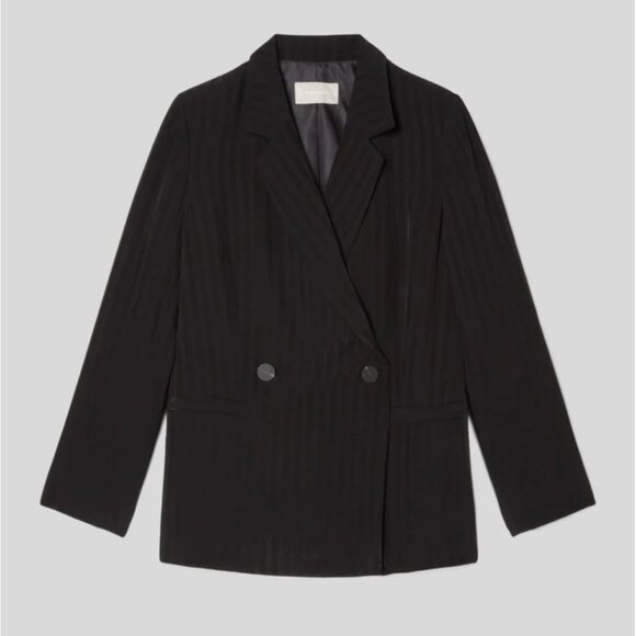 Everlane Drapey City Stripe Blazer Size 4 - Picture 1 of 8